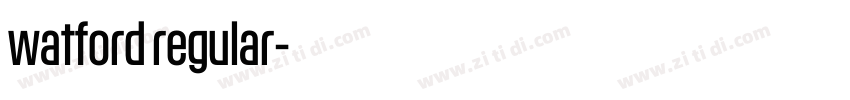 watford regular字体转换